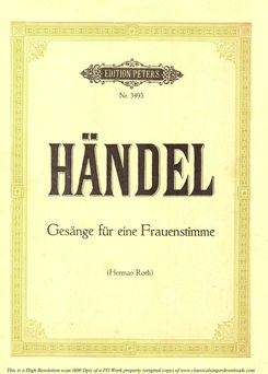 Gesange für eine Frauenstimme (H. Roth), Ed. Peter...