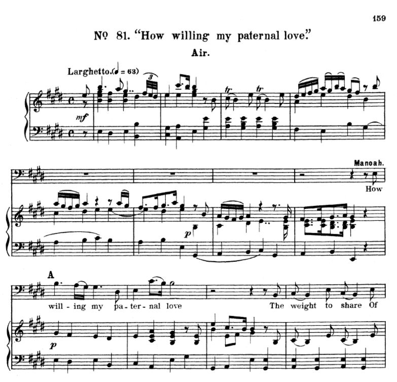 How willing my paternal love. Aria for Bass (Manoa...