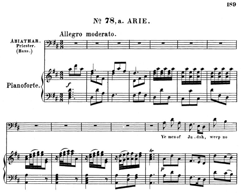 Ye men of Judah, weep no more. Aria for Bass (Prie...