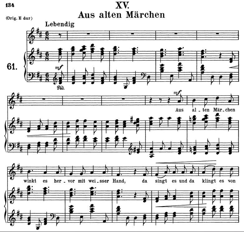 Aus alten Märchen Op 48 No.15,  D-Dur, R. Schumann...