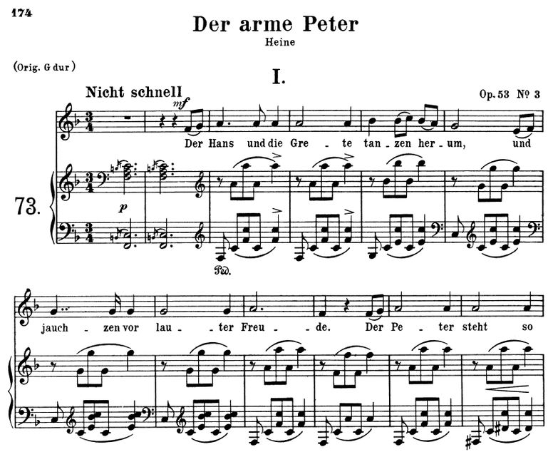 Der arme Peter (I-II-III) Op. 53 No.3, F-Dur/d-mol...