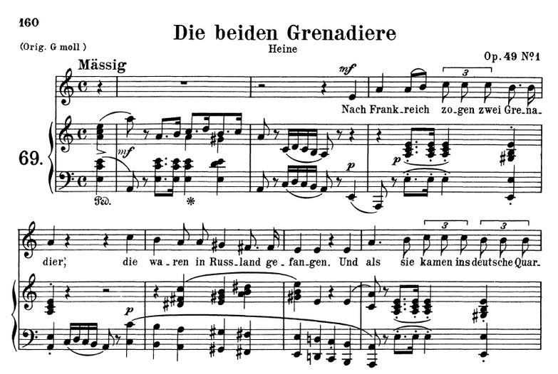 Die beiden Grenadiere Op 49 No.1, A-Dur, R. Schuma...