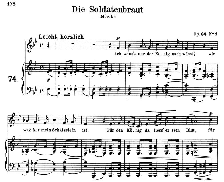 Die Soldatenbraut Op.64 No.1, B-Dur R. Schumann. B...