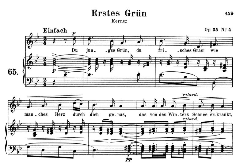 Erstes Grün Op. 35 No.4, g-moll, R.Schumann. Band ...