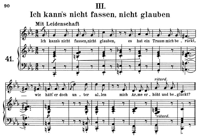 Ich kann's nicht fassen, Op.42 No.3, c-moll, R.Sch...