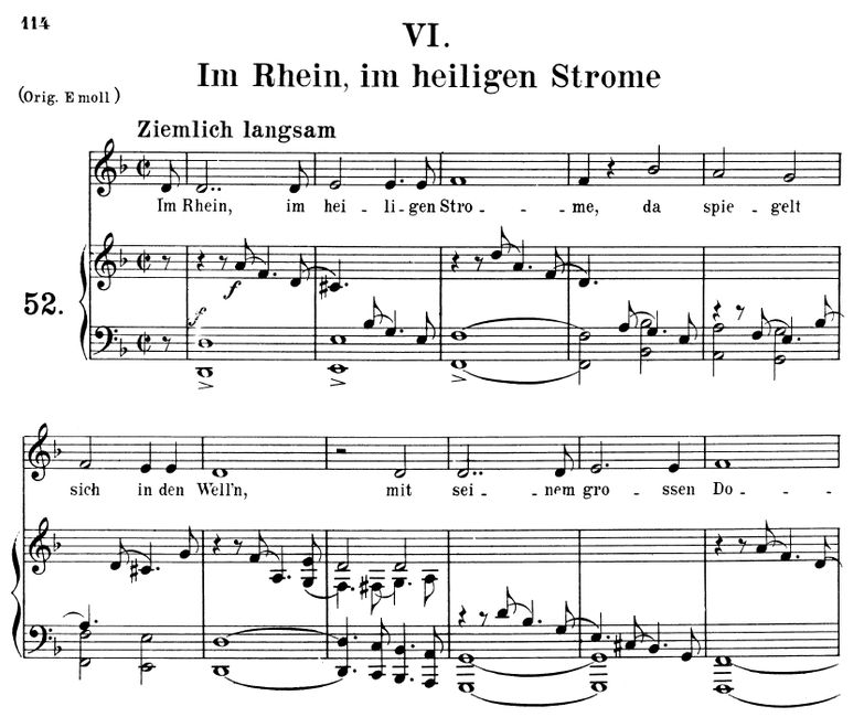 Im Rhein, im heiligen Strome Op.48 No.6, d-moll, R...