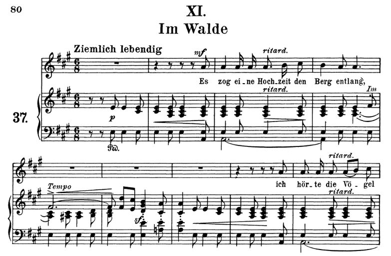 Im Walde Op.39 No.11, A-Dur, R.Schumann (Liederkre...