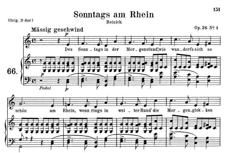 Sonntags am Rhein Op.36 No.1,  C-Dur, R.Schumann. ...