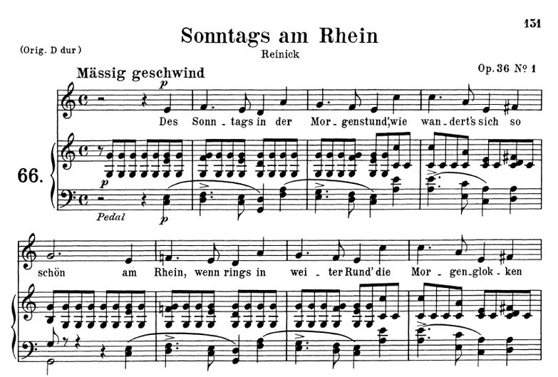 Sonntags am Rhein Op.36 No.1,  C-Dur, R.Schumann. ...