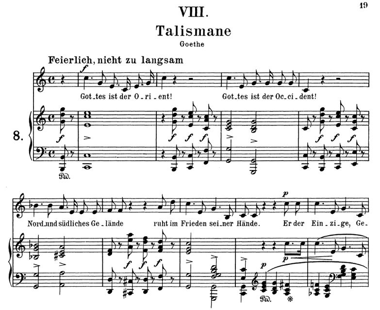 Talismane Op. 25 No.8, C-Dur,  R.Schumann (Myrten)...