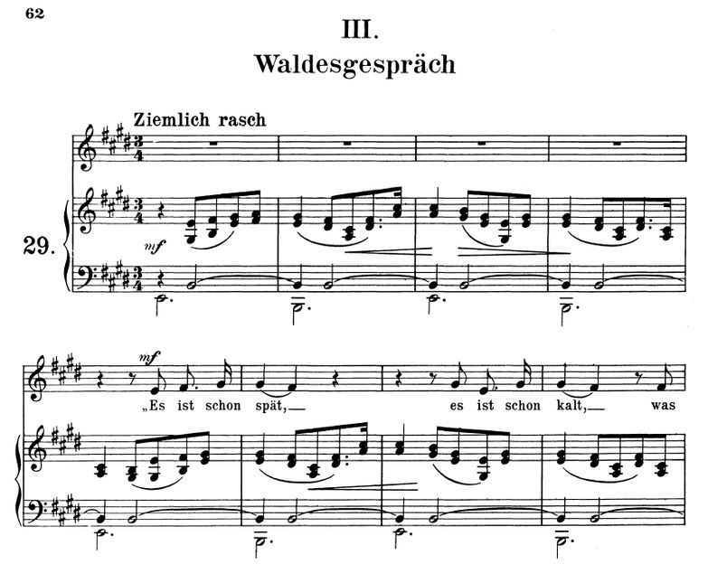 Waldesgeschpräch Op.39 No.3, E-Dur, R.Schumann. Ba...