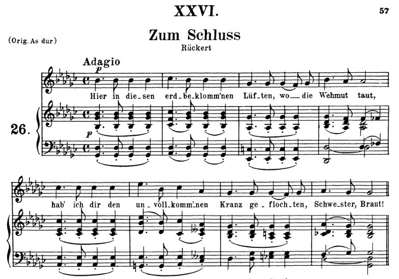 Zum schluss Op.25 No.26, Ges-Dur R.Schumann (Myrte...