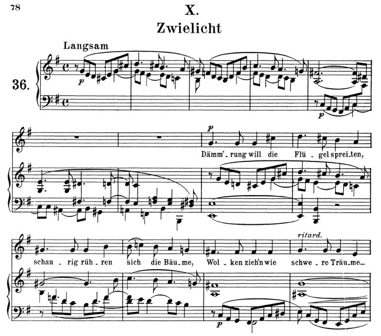 Zwielicht Op.39 No.10, e-Moll, R.Schumann. Band I,...
