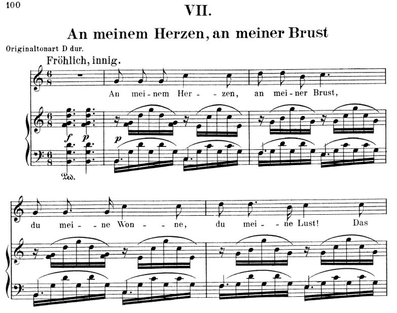 An meinem Herzen, an meiner Brust Op.42 No.7,  C-D...