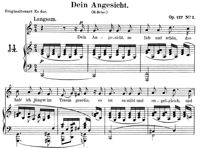 Dein Angesicht Op.127 No.2, C-Dur, R.Schumann. Ban...