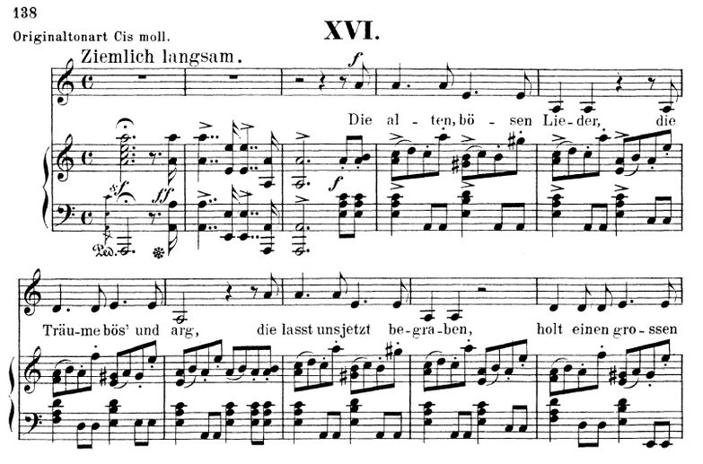 Die alten bösen Lieder Op.48 No.16, a-moll, R.Schu...