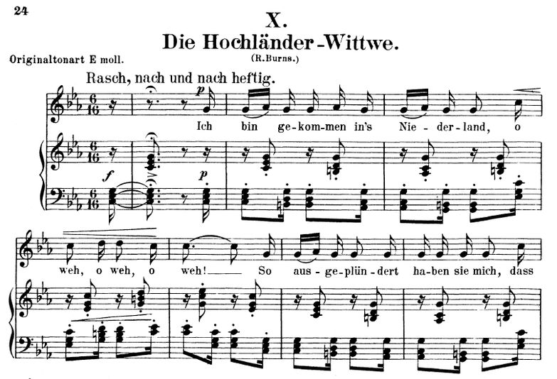 Die Hochländer Wittwe Op.25 No.10, C-Dur, R.Schuma...