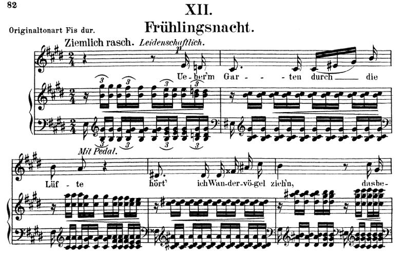 Frühlingsnacht Op. 39 No.12 E-Dur, R. Schumann. Ba...