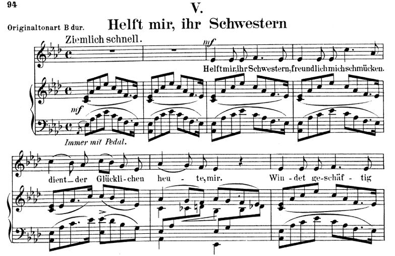 Helft mir ihr Schwerstern Op. 42 No.5 in As-Dur, R...