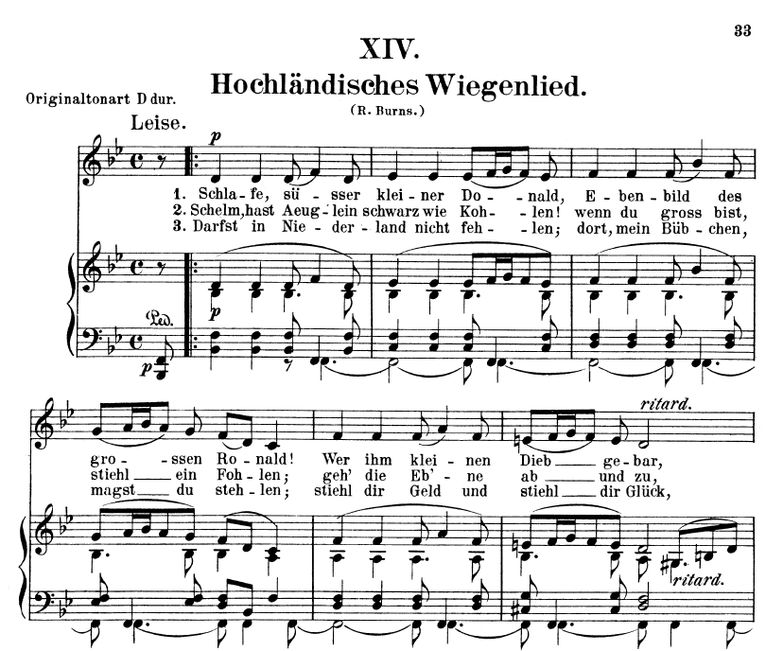 Hochlandisches Wiegenlied Op.25 No.14, B-Dur, R.Sc...