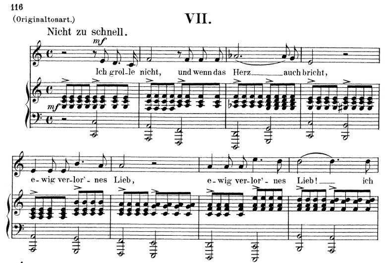 Ich grolle nicht Op.48 No.7 , C-Dur,, R.Schumann. ...