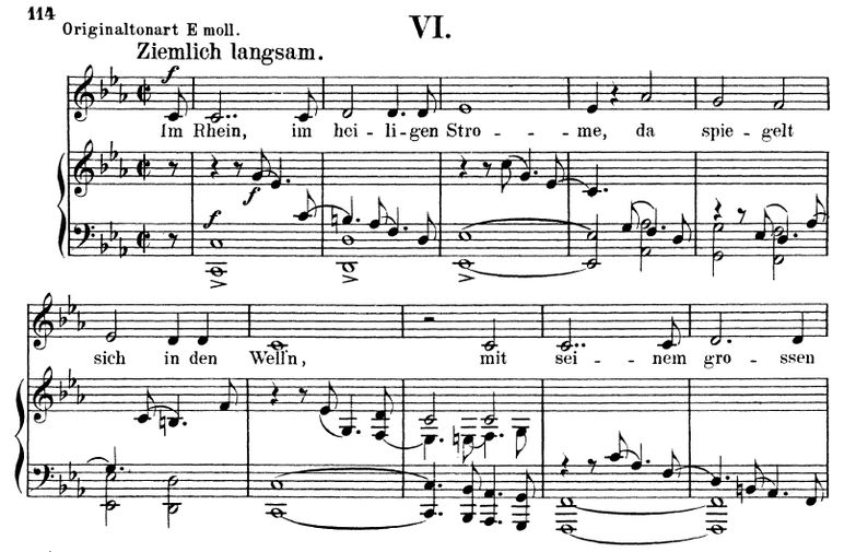 Im Rhein, im heiligen Strome Op.48 No.6, c-moll, R...
