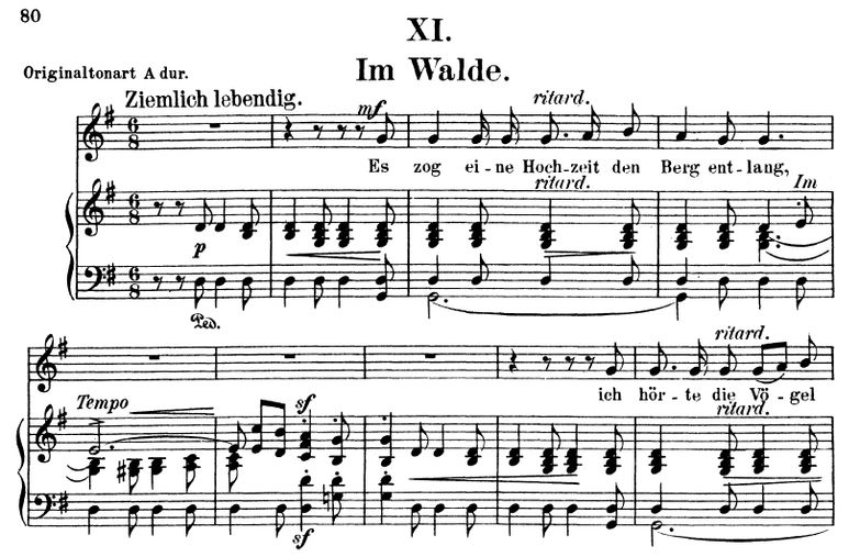 Im Walde Op.39 No.11, G-Dur, R.Schumann. Band I, P...