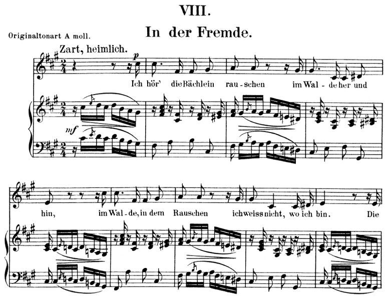 In der Fremde Op. 39 No.8 in F sharp minor, R.Schu...