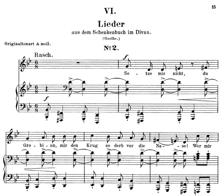 Lied II aus dem schenkenbuch Op. 25 No.5, g-moll, ...