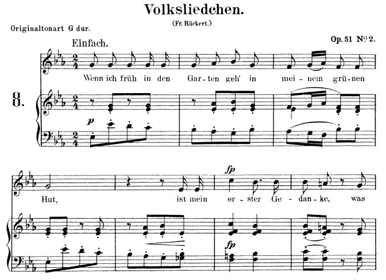 Volksliedchen Op.51 No.2, Es-Dur, R.Schumann (Myrt...