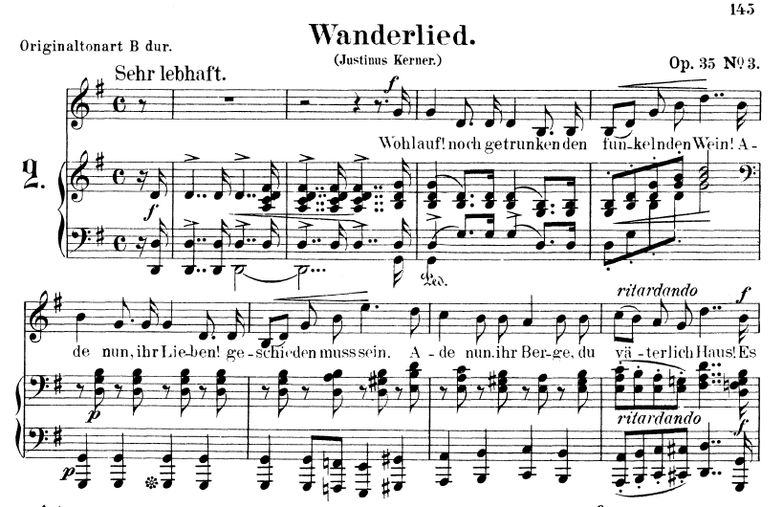 Wanderlied Op.35 No.3, G-Dur, R.Schumann (Liederkr...