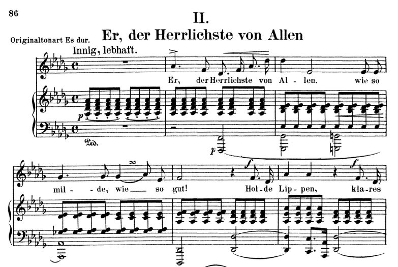 Er, der Herrlichste von allen Op. 42 No.2, Des-Dur...