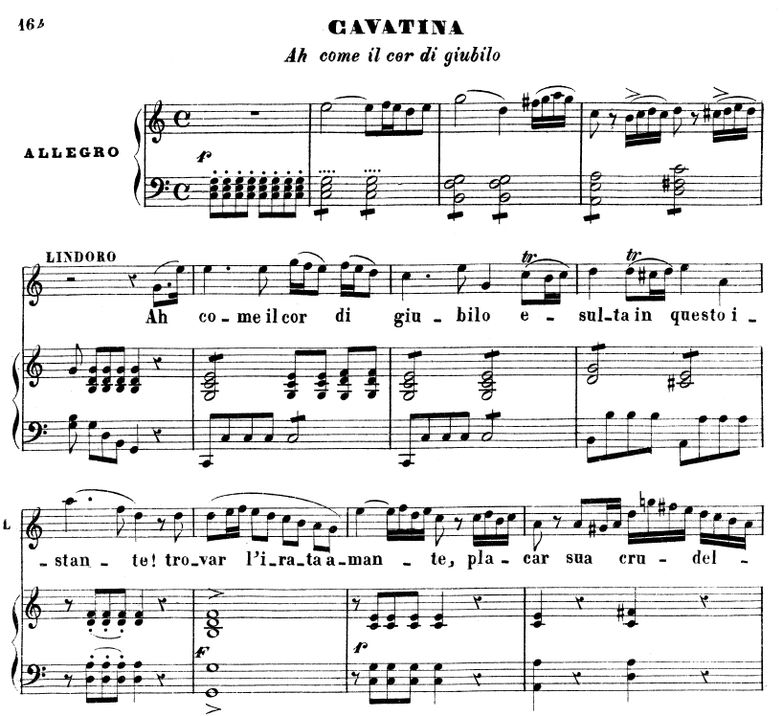 Ah come il cor di giubilo. Cavatina for Tenor (Lin...