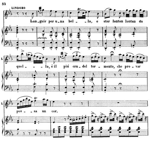 Languir Per Una Bella Aria For Tenor Lindoro G Rossini L Italiana In Algeri Act 1 Sc 1 Vocal Score Ed Ricordi 1891 Pd Italian Sheet Music A4 Restored High Resolution Scans 600