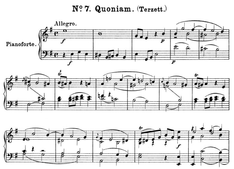 No.7 Quoniam: Solo Trio Soprano, Mezzo, Tenor, and...