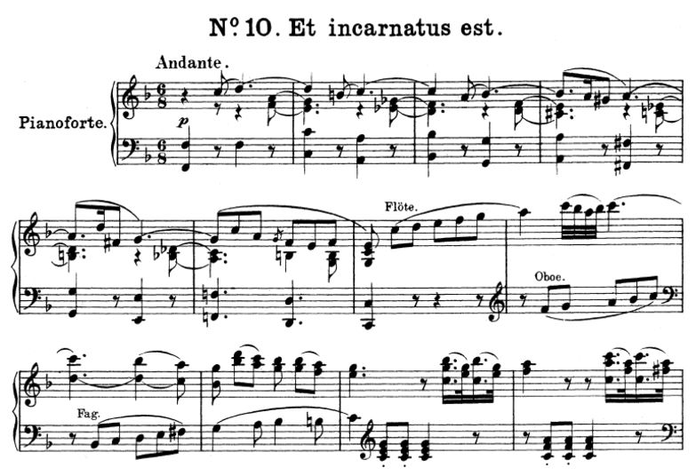 No.10 Et incarnatus est: Soprano Solo and Piano. G...