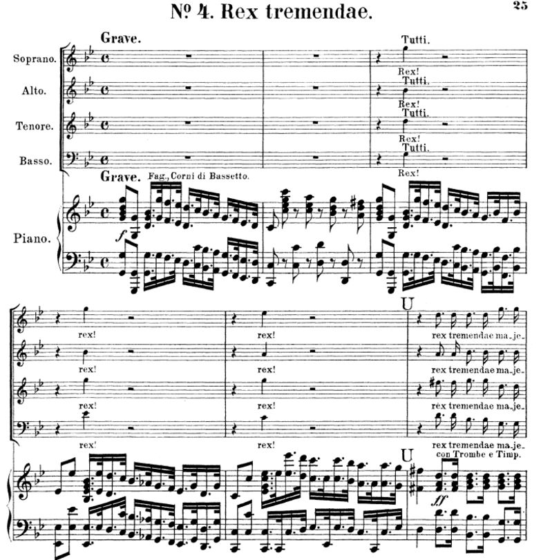 No.4 Rex tremendae: Choir SATB and Piano. Requiem ...