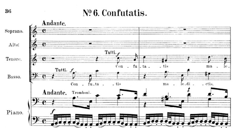 No.6 Confutatis: Choir SATB and Piano. Requiem K.6...