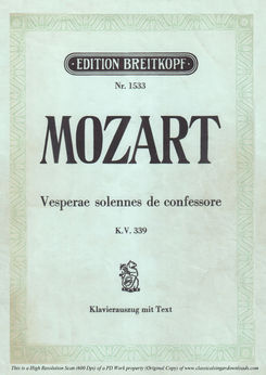 Vesperae solennes de confessore, W.A. Mozart. Voca...