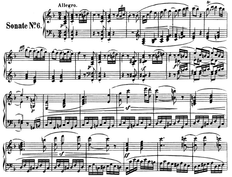Piano Sonata No.6, Op.10 No.2 in F Major. Urtext, ...