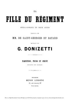 La fille du régiment, Ed. Henri Lemoine (1876). PD...